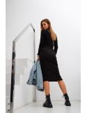 Basic black turtleneck dress FG624 - Online store - Boutique